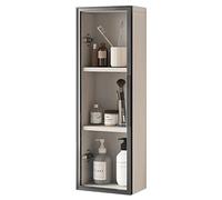 Armoire murale étroite à 3 niveaux avec portes pour petits espaces de salle de bain et cuisine, armoire murale pour perforer, casier de rangement cosmétique, solution de rangement compacte et élégante