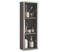 Armoire murale étroite à 3 niveaux avec portes pour petits espaces. Idéale pour la salle de bain, la cuisine ou le rangement de cosmétiques. Organiseur gain de place, facile à installer