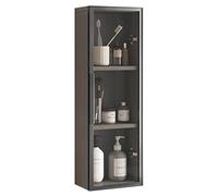 Armoire murale étroite à 3 niveaux avec portes - Solution de rangement peu encombrante pour salle de bain, cuisine et petites surfaces - Organiseur de cosmétiques monté facile à installer et design