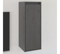Armoire Murale Gris 30x30x80 cm Bois de Pin Massif Flottante Suspendue vidaXL