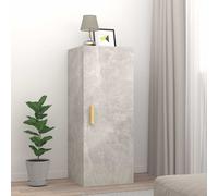 Wandkast 34,5x34x90 cm bewerkt hout betongrijs812433