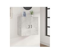 vidaXL Armoire murale flottante Gris béton 60x31x60 cm Bois d'ingénierie