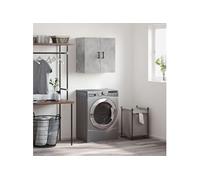vidaXL Armoire murale – Placard suspendu moderne avec rangement, gris béton bois d'ingénierie
