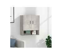 vidaXL Armoire murale Meuble de rangement Gris béton 60×31×70 cm Bois d'ingénierie