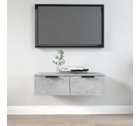 Wandkast 68x30x20 cm bewerkt hout betongrijs811398