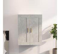 Armoire murale gris béton 69,5x32,5x90 cm Matériau dérivé du bois