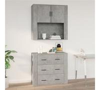Armoire Murale Blanc 80x33x80 cm Bois d'Ingénierie Suspendue Salon vidaXL