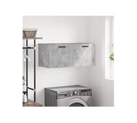 Vidaxl Armoire Murale Gris Béton 80x36,5x35 Cm Bois D'ingénierie Gris