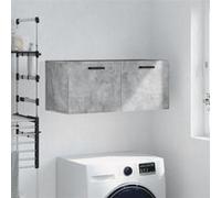 Vidaxl Armoire Murale Gris Béton 80x36,5x35 Cm Bois D'ingénierie Gris