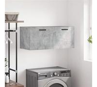 Vidaxl Armoire Murale Gris Béton 80x36,5x35 Cm Bois D'ingénierie Gris