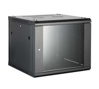 Armoire murale HIKVISION 6U 19 pouces noire porte vitrée 4 mm 600x1600x370 mm