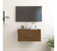 Vidaxl Armoires Murales 2 Pcs Marron Miel 60x30x30 Cm Pin Massif Marron