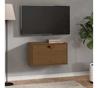 Armoire Murale Marron Miel 60x30x35 cm Bois de Pin Massif Suspendue vidaXL