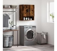 vidaXL Armoire Murale, Placard Suspendu avec Rangement, Meuble Flottant de Salon Salle de Séjour Intérieur, Moderne, Chêne Fumé Bois d'Ingénierie