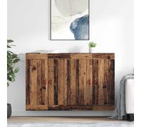 vidaXL Meuble mural Montage mural 2 pcs Chêne noir 69,5 x 34 x 90 cm 3333107