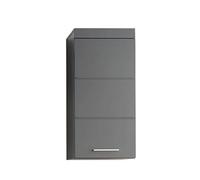 Armoire murale, meuble haut de salle de bain coloris gris anthracite mat, gris anthracite brillant - Longueur 37 x hauteur 77 x profondeur 23 cm - PEGANE - Gris