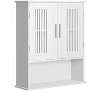 Armoire murale de salle de bain 2 portes - étagère, niche - dim. 60 x 20 x 70 cm - blanc