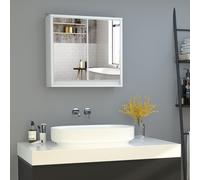 armoire miroir HOMCOM Bois 48x14x45cm Blanc
