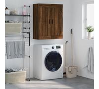 Wandkast 69,5x34x90 cm bewerkt hout bruin eikenkleur830403