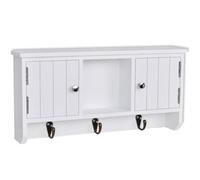 Armoire murale pour clés et bijoux avec portes et crochets