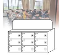 Armoire murale pour téléphone portable à 9 emplacements en acrylique avec serrure et clés pour une sécurité optimale dans la salle de classe, la salle de sport, le bureau