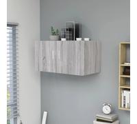 Armoire Murale Rangement Salon Intérieur Gris Béton Bois d’Ingénierie vidaXL