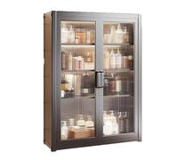 Armoire murale réglable en acier carbone noir pour salle de bain et cuisine - Solution de rangement compacte (30 x 15 x 71 cm) - Nizer durable pour les petits espaces