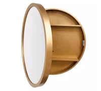 Armoire murale ronde avec miroir lumineux - Design moderne pour petits espaces - Améliore la décoration de la salle de bain