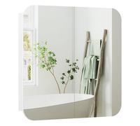 Armoire murale salle de bain avec miroir arqué - HOMCOM - avec étagère réglable et 2 portes miroir - 68 x 13 x 66 cm - blanc