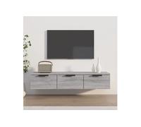 Vidaxl Armoire Murale Sonoma Gris 102x30x20 Cm Bois D'ingénierie Marron