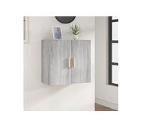 Vidaxl Armoire Murale Sonoma Gris 60x30x60 Cm Bois D'ingénierie Marron
