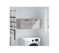 Vidaxl Armoire Murale Sonoma Gris 80x36,5x35 Cm Bois D'ingénierie Gris