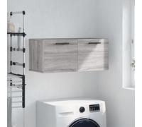 vidaXL Armoire Murale, Placard Suspendu avec Rangement, Meuble Flottant de Salon Salle de Séjour Intérieur, Moderne, Sonoma Gris Bois d'Ingénierie