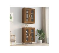vidaXL Armoire murale suspendue Chêne marron 69,5x34x90 cm