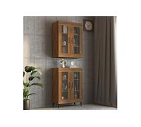 vidaXL Armoire murale suspendue Chêne marron 69,5x34x90 cm