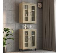 Armoire Murale Suspendue Chêne Sonoma 69,5x34x90 cm Étagère Flottante vidaXL