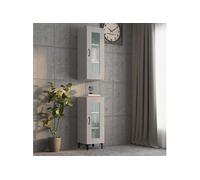 vidaXL Armoire murale suspendue Gris béton 34,5x34x90 cm812460 Gris G