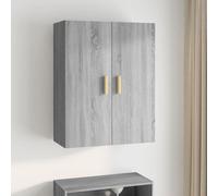 Armoire Murale Suspendue Gris Béton 69,5x34x90 cm Étagère Flottante vidaXL