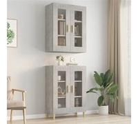 Armoire murale suspendue Gris béton 69,5x34x90 cm Gris G