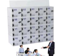 Armoire murale transparente pour téléphone portable avec 25 emplacements pour usine et école et support sécurisé pour appareil mobile