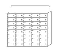 Armoire murale verrouillable en acrylique pour 40 appareils Blanc
