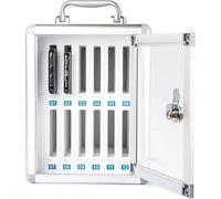 Armoire murale verrouillable pour téléphone, boîte de rangement en aluminium pour salles de classe, bureaux, examens et usines - Solution de rangement sécurisée à clé