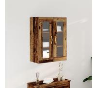 Armoire Murale Vidaxl Avec Portes En Verre Bois Ancien 69,5x34x90 Cm