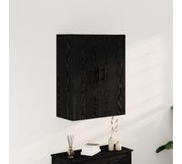Armoire Murale Vidaxl Chêne Noir 69,5x34x90 Cm Bois Aggloméré Noir