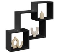 Armoire Murale with Bois, Design Rectangulaire, Grand Espace de Rangement, Armoire Murale Salles de Bain, Armoires Pharmacie Murales, Meubles Haut Salle de Bain, Noir, 78 x 18 x 71 cm