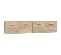 Armoire Murales 2 Pièces Dub Sonoma 80x35x36,5 cm Bois Composite | Design épuré, résistance à l'humidité, fixation murale facile, 2 compartiments par unité, livré avec manuel de montage