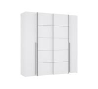 Armoire NARAGO Décor mat 2 portes coulissantes 2 portes battantes 2 penderies L20