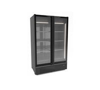 Armoire négative 2 portes en verre noir Combisteel Noir