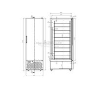 Armoire Negative 658 litres crème glacée