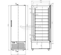 Armoire Negative 658 litres crème glacée Combisteel Blanc G